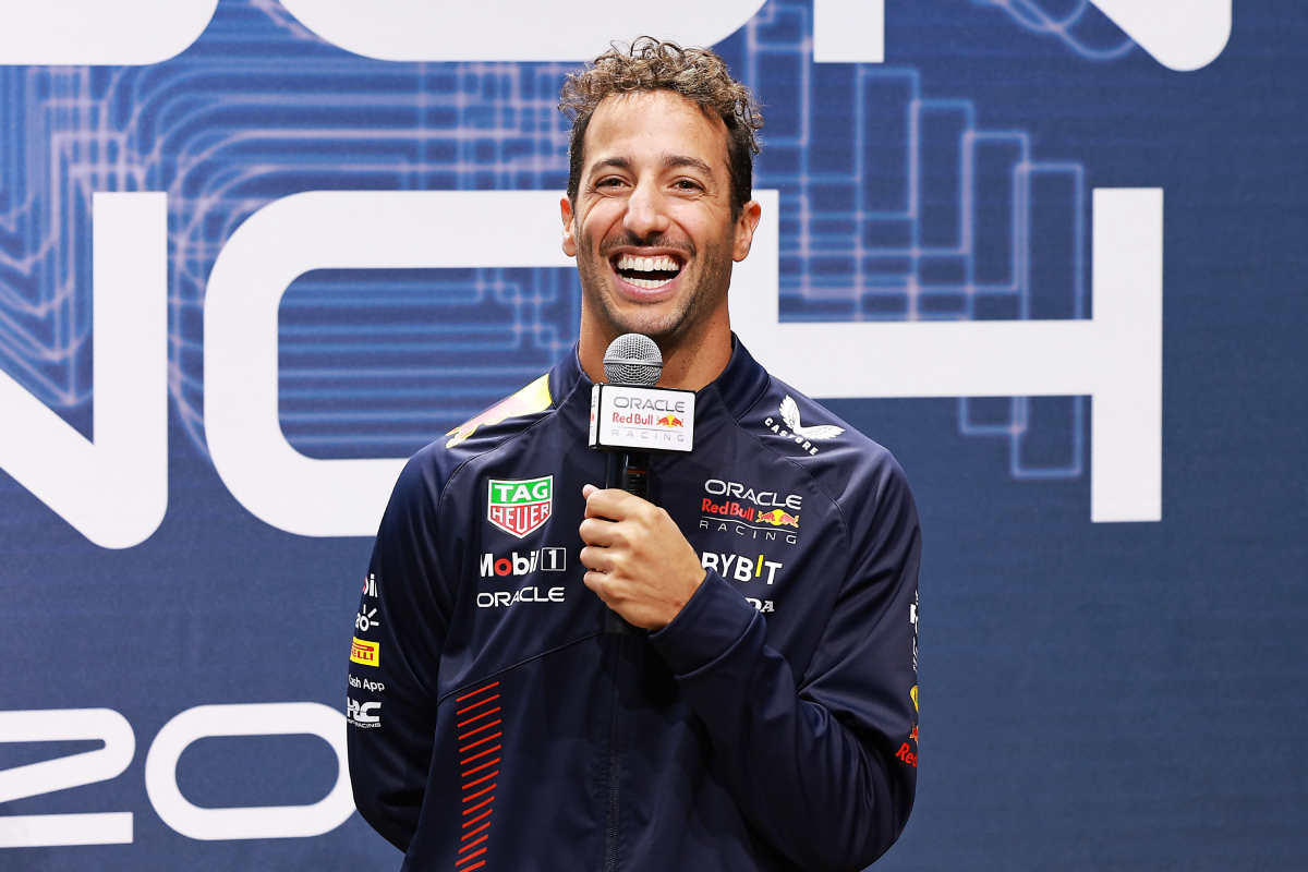 Daniel Ricciardo during the 2023 Red Bull season launch