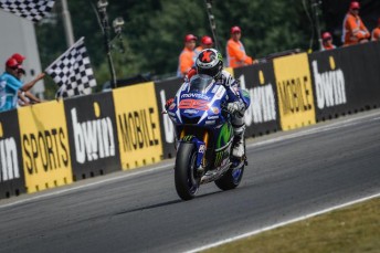 Jorge Lorenzo claims the Czech GP at Brno last year on his way to the MotoGP title