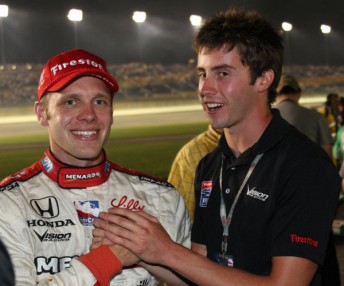 IndyCar driver Ed Carpenter, left, and Aussie Indy Lights pilot James Davison, right, are now left without a drive in 2010 following the sudden closure of Vision Racing