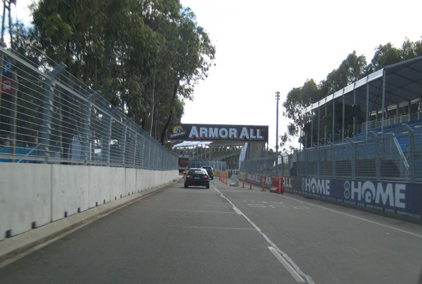 Heading into the XXXX Gold Chicane