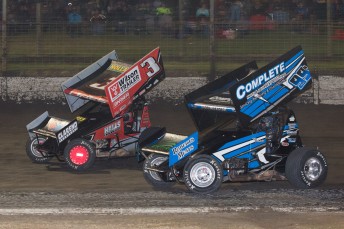 Steven Lines (outside - #3) held off a strong charge from Tim Kaeding (PIC: Paul Carruthers)