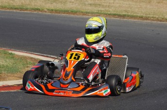 Matthew Wall will be making his debut in a BRM kart at the final round in Melbourne. Pic: Kartx.com.au