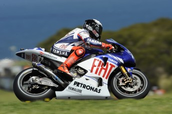 Lorenzo clashed with Nicky Hayden at Phillip Island