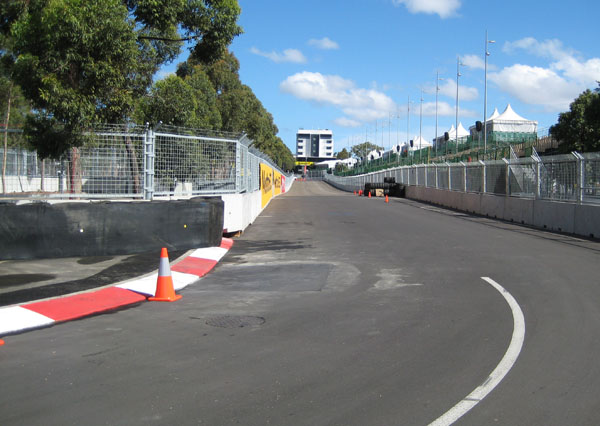 The exit to the Bus Stop and then a quick run down towards the Formule 1 hotel and the Fuso Corner