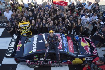 Jamie Whincup of Red Bull Racing Australia winner of the 2013 V8 Supercars Championship during the Sydney NRMA Motoring and Services 500