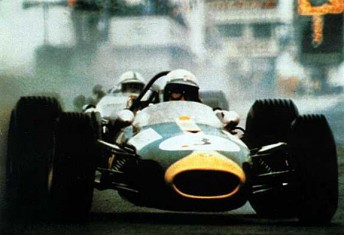 Sir Jack Brabham on hios way to victory at the 1966 German Grand Prix