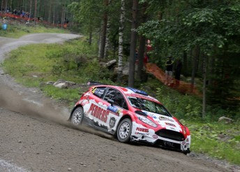 Scott Pedder sits sixth in the WRC2 division