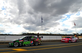 The Pepsi Max Crew and Stratco Racing Commodores