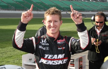 thumb Aussie ace Ryan Briscoe celebrates pole in Kansas