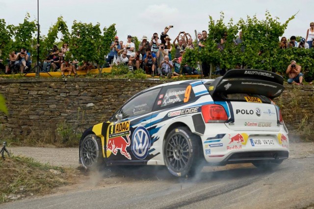 Andreas Mikkelsen on the charge in Germany