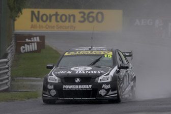 thumb Rick Kelly in wet conditions at Sandown today