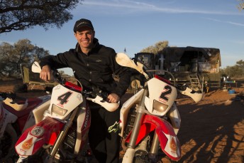 Craig Lowndes with the DB Adventures Hondas