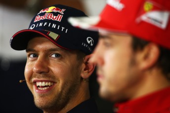 Sebastian Vettel pips Fernando Alonso in P2