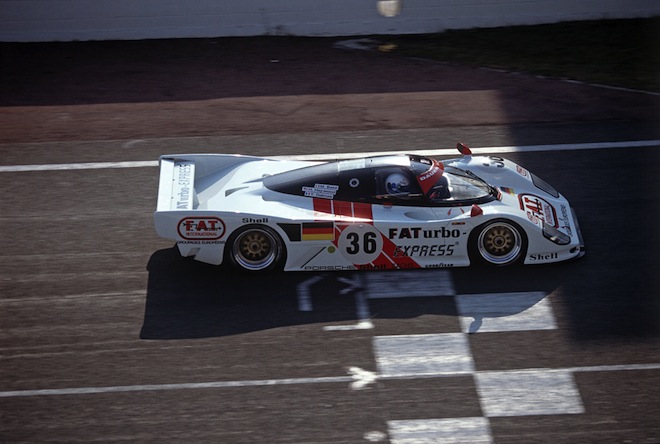 The Dauer 962 thwarts the Toyota C90 effort by a lap 