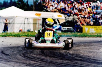 James Courtney during this successful World Karting Championship campaign in 1995