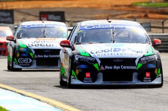 The DJR Falcons of Tim Blanchard and Chaz Mostert running line-astern