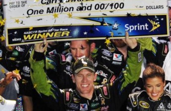 Carl Edwards took the spoils in Charlotte