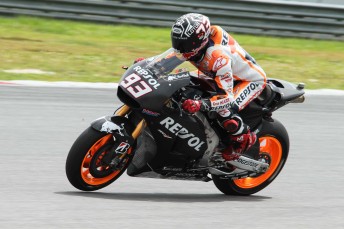 Marc Marquez topped the times in pre-season testing