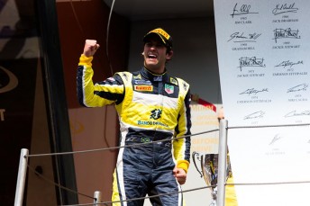 Felipe Nasr on the Barcelona GP2 podium