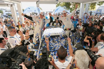 Ogier celebrates his eighth win of 2013