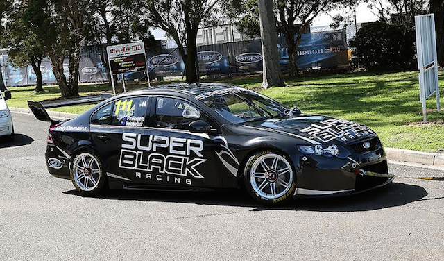 The Super Black race car at Sandown