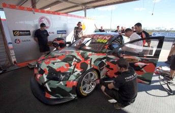 The Triple Eight crew go to work between on-track spells