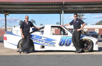 Graham Struber and Greg McIntyre with an Oz Truck