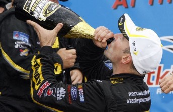 Marcos Ambrose in victory lane