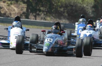 Chaz Mostert leads the Formula Ford field at Hidden Valley