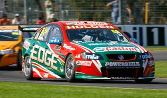 Greg Murphy in his Castrol Racing Commodore VE at the Albert Park street circuit yesterday