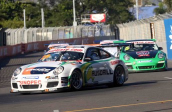 Michael Patrizi leads the Carrera Cup pack at Townsville