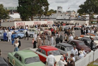 The packed in-field at Goodwood