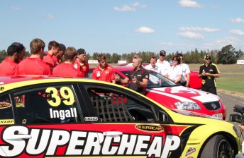 Ingall with the Gold Coast players