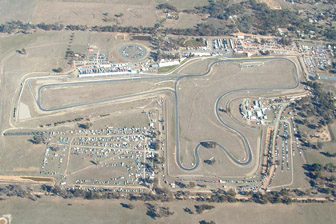 An aerial view of Winton Motor Raceway