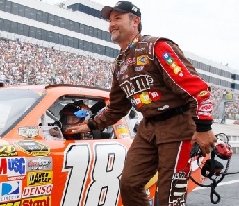 Steve Addington, seen here after guiding Kyle Busch to victory in Dover in June, is being replaced by Dave Rogers after Talladega