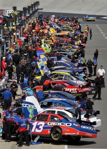 Bristol was the last race for the rear wing in the Sprint Cup Series, with NASCAR reverting to the more traditional spoiler from Martinsville