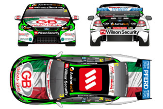 The revised bonnet and boot of the Wilson Security Racing Falcon for this weekend