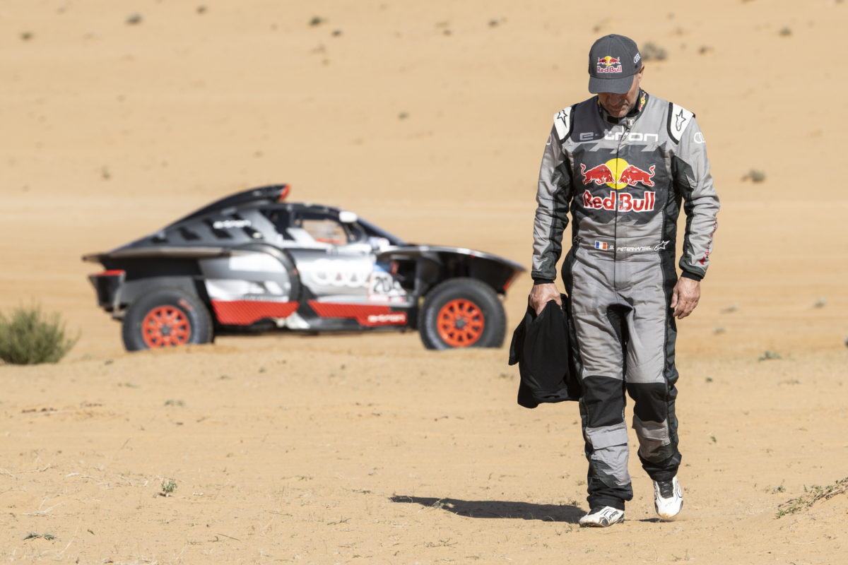 Stephane Peterhansel and navigator Edouard Boulanger were taken to hospital after a hard landing off a dune on Stage 6 of the Dakar Rally
