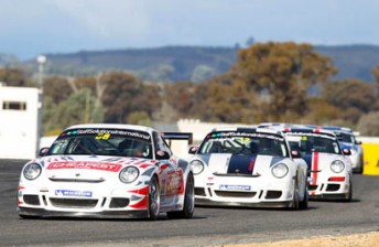 Kane Rose leads the pack at Winton today