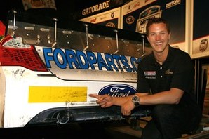 Bayne proudly points to his rookie stripe