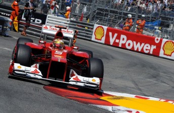 Fernando Alonso leads the 2012 title race in his Ferrari