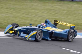 Sebastien Buemi topped the times on the first day of the opening FIA Formula E test 