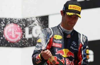 Webber finished third in Valencia behind Vettel and Alonso