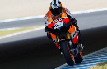 Dani Pedrosa on his way to the fastest time