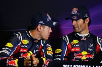 Vettel and Webber at Silverstone