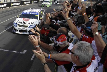 James Courtney crosses the line in 14th to secure his maiden title