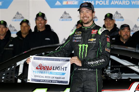 Kurt Busch will start from pole in Atlanta