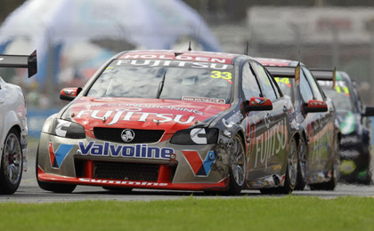 thumb Alexandre Premet leads team-mate Michael Caruso at the Clipsal 500