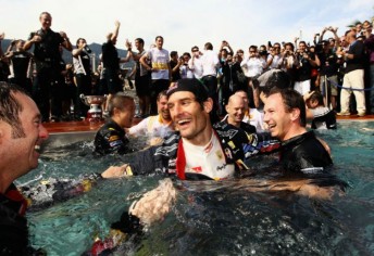 thumb Mark Webber after his Monaco win