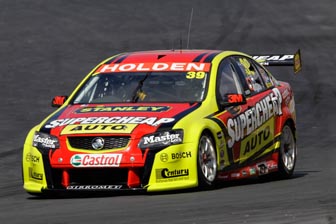 Russell Ingall in the Supercheap Auto Commodore VE